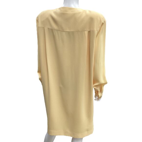 VTG Sandra Ow-Wing For N.R.1 Dress Women’s SZ XL Dead Stock Gold Buttons Yellow - Picture 3 of 5